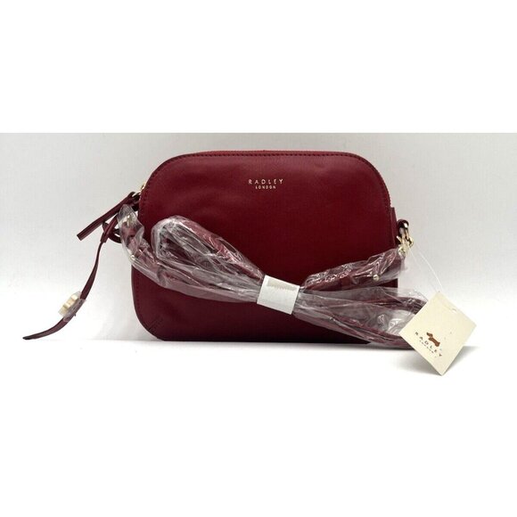 Radley London Medium Zip Top Crossbody Bag Double Zipper Poinsettia Red NWT $188 - Picture 2 of 10